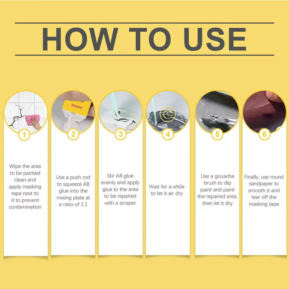 Multifunctional Tile Stone Crack Repair Kit 85G Tile and Glaze Chips with Cracks Adhesio Tub Paste Fix and Repair Super Sink